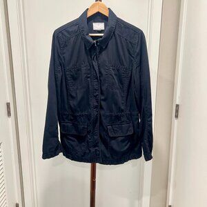 Caslon - Lightweight Cotton/Lycocell Utility Jacket Size Large - Black